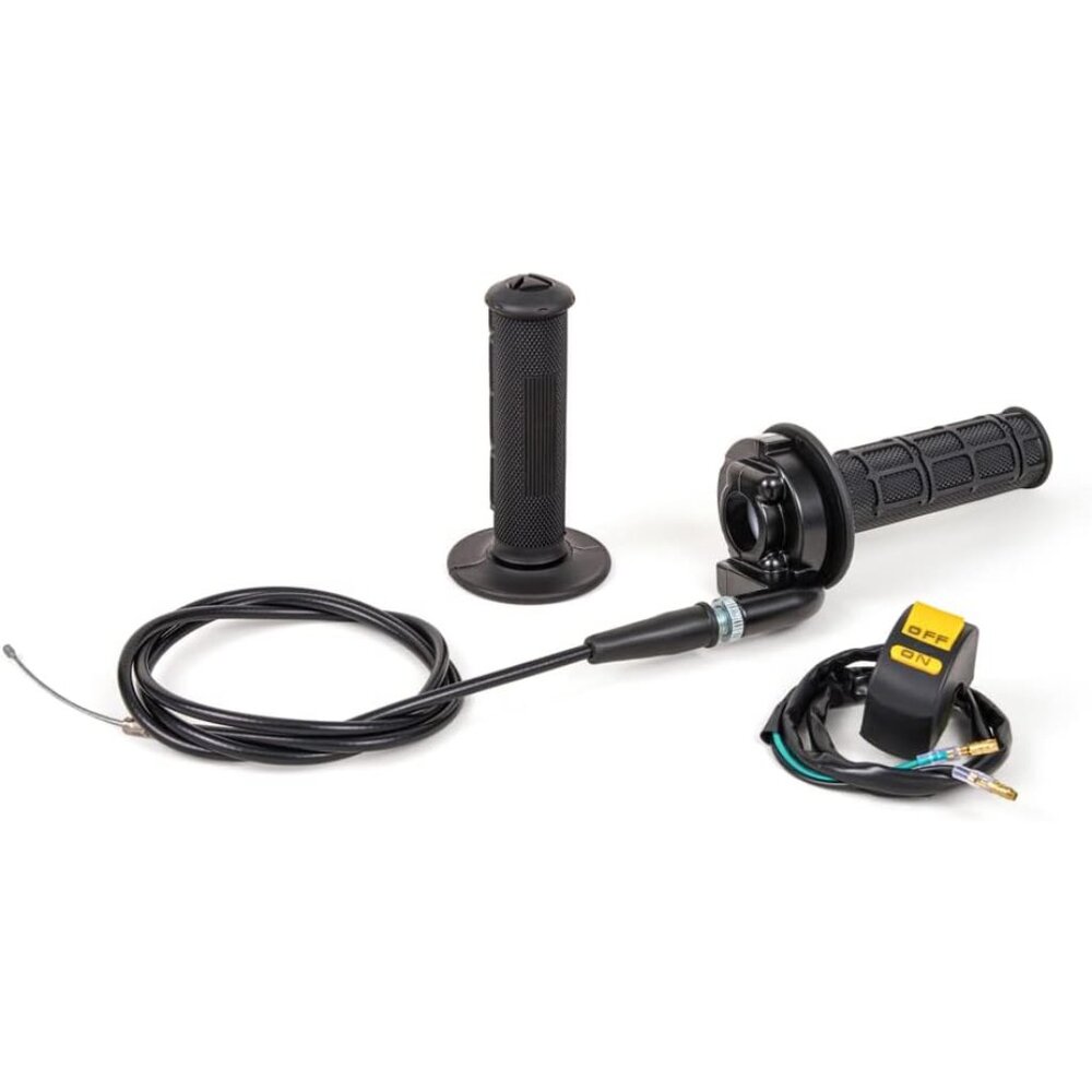 New 7/8" 22mm Twist Throttle Accelerator Handle Grips and Cable Set with Kill On